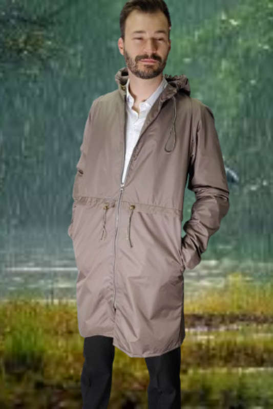 Cappuccino Pull-in waist Parka