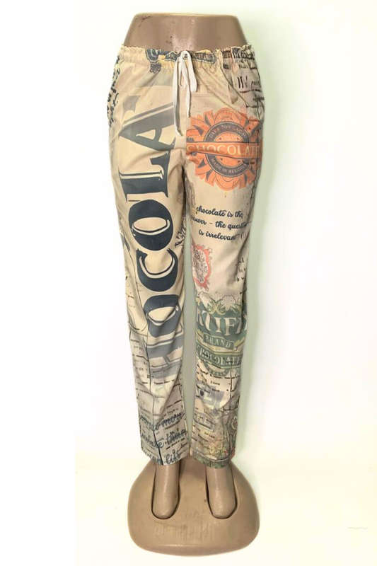 Chocolate Draw-String Pocket Pants