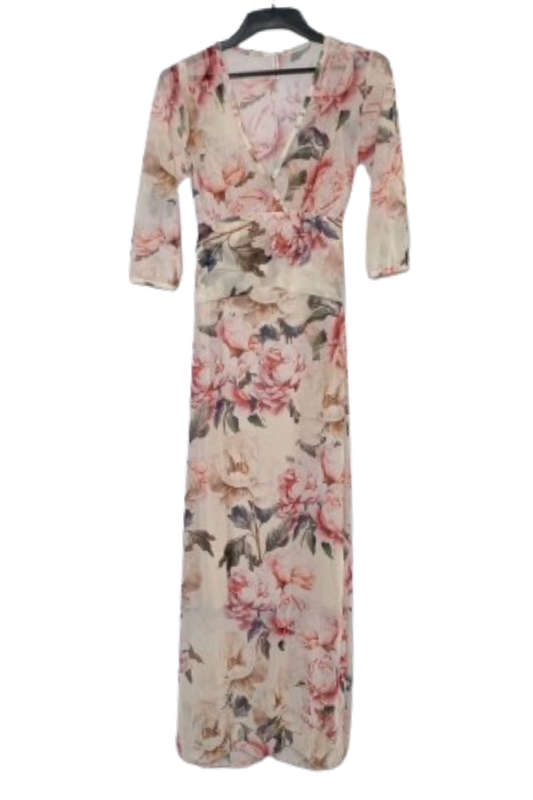 Cream Peony Paradise Empire Dress