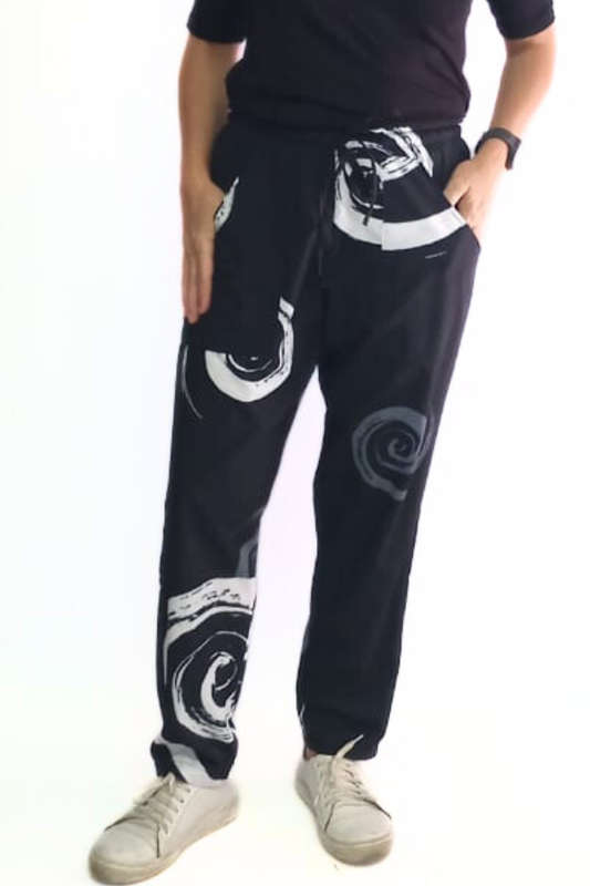 Swirls Draw-String Pocket Pants