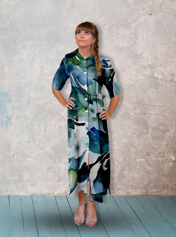 Oceanic Blooms Dress