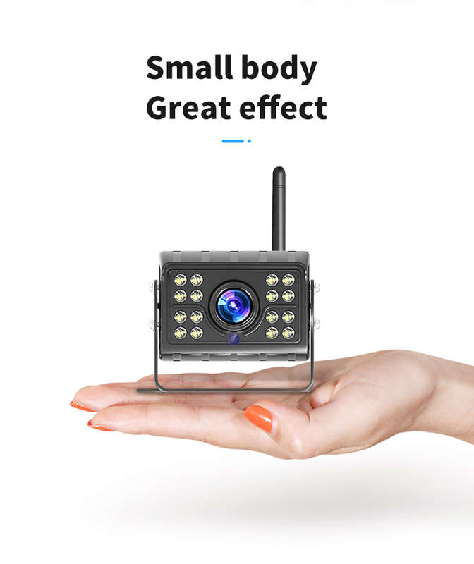 1080P Wireless Reversing System with 7-Inch Screen, 4 Cameras, and 800M Range for 12-24V Cars, Bu...