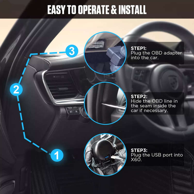 Autool X60 OBD HUD Multi-Function Digital Car Meter