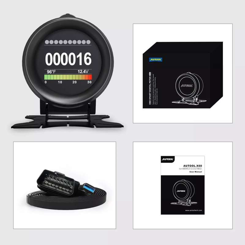 Autool X60 OBD HUD Multi-Function Digital Car Meter