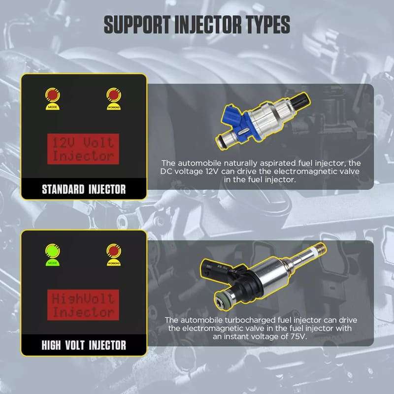 Autool CT60 Car Fuel Injector Tester and Cleaner | Low/High-Volt Mode