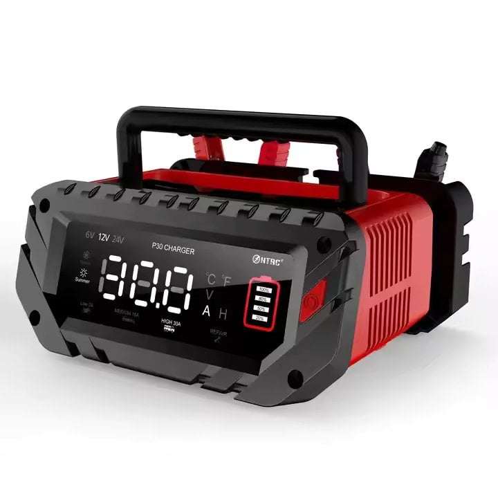Automatic Smart Car Battery Charger for LiFePO4 Batteries, 12V 24V 30A