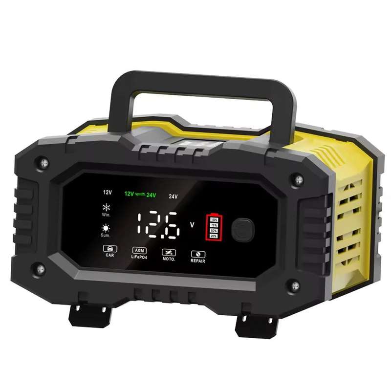 Pulse Repair 12V 24V Battery Charger, 12V 10A Automatic Intelligent Start-Stop Pulse Repair Lead ...