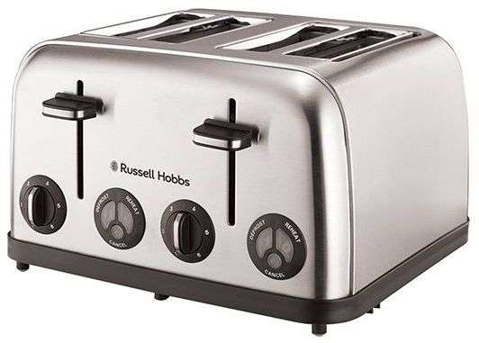 Russell Hobbs Stainless Steel 4 Slice Toaster 13976