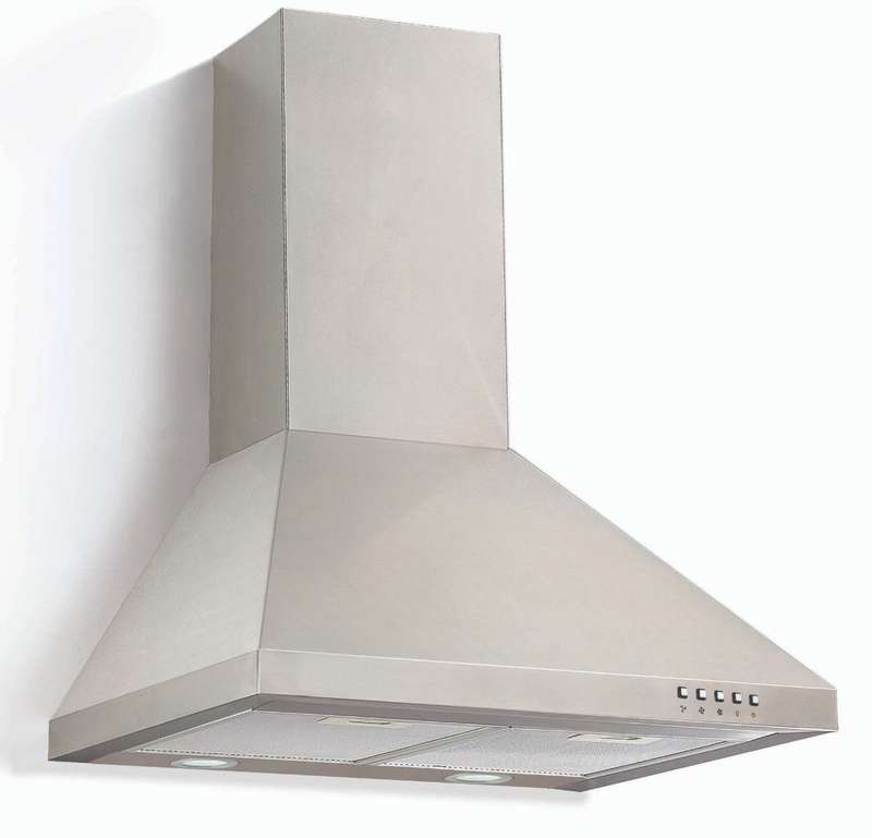 Falco 60cm Pyramid Type S/Steel Chimney Extractor FAL-60-52S