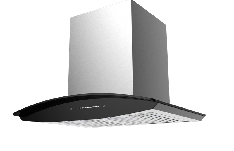 Falco 60Cm Curved Glass S/Steel Chimney Extractor FAL-6068