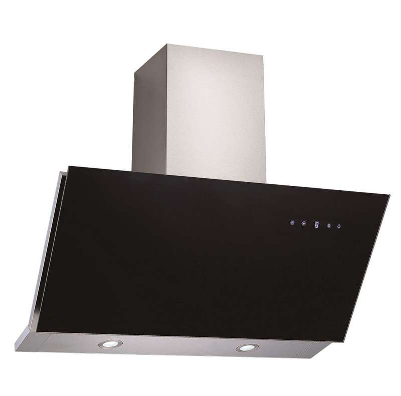 Falco 90Cm 45 Deg Black Glass Extractor FAL-90-30BG