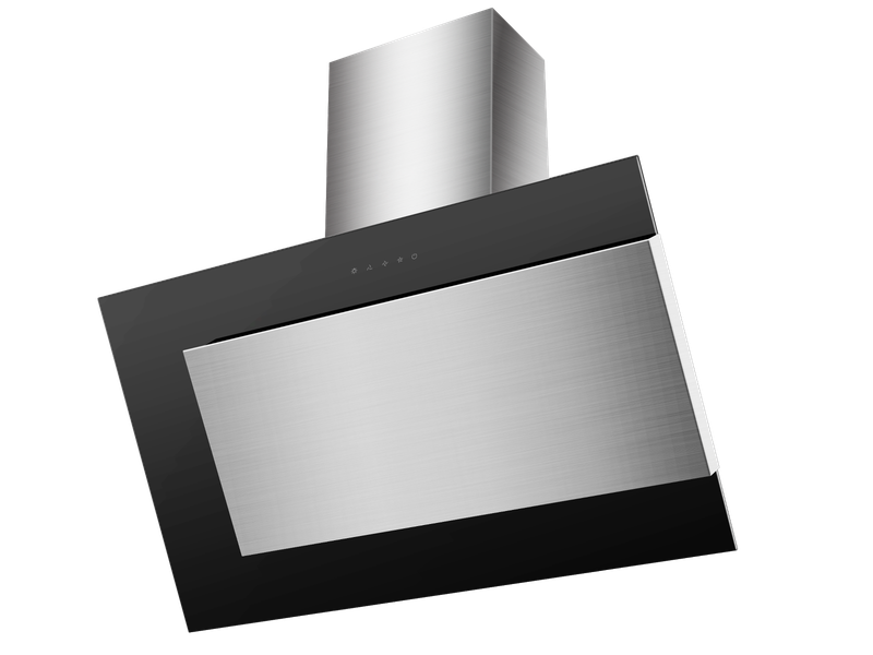 Falco 90Cm 45 Deg Black Glass & S/Steel Extractor FAL-9085