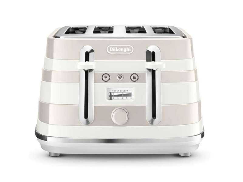DeLonghi  Avvolta Class 4 Slice Toaster - Graceful White CTAC4003.W
