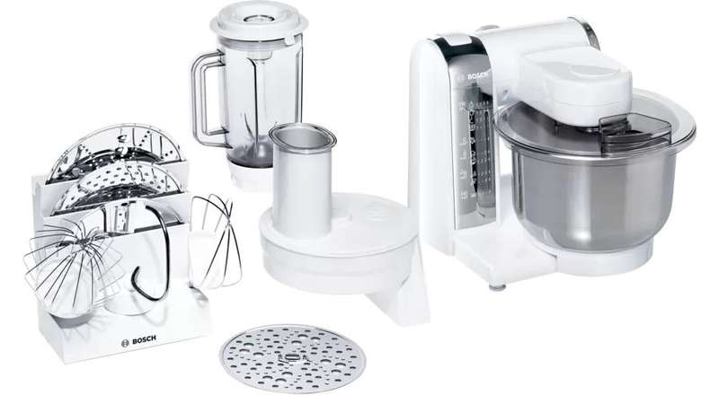 Bosch Kitchen Machine 600 W White, Chrome