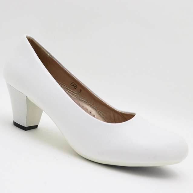 Court Shoe Block Heel -Size 3 4 6 7 8 left