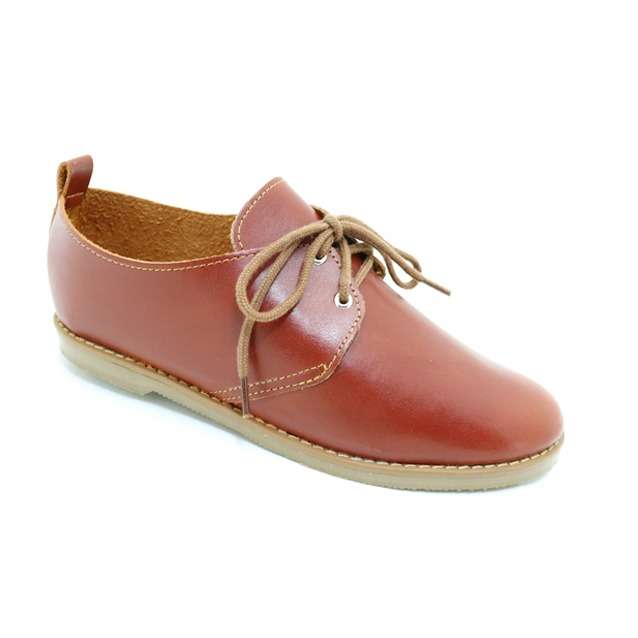 Ladies Lace Up Tan Vellie