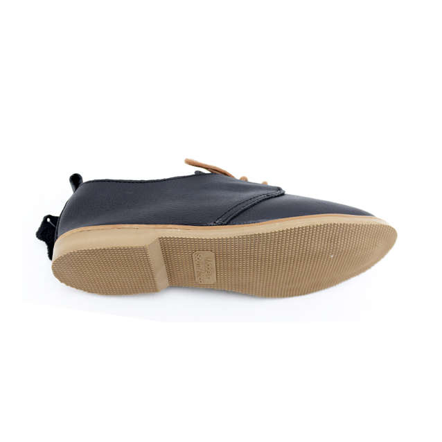 Ladies Lace Up Black Vellie