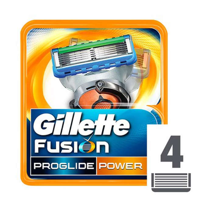 Gillette Fusion ProGlide Power Razor Blades - 4's