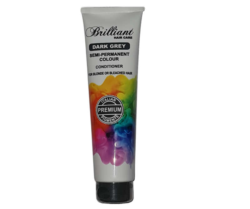 Brilliant Hair Care Premium Range - Semi Permanent Colour - Conditioner - Dark Grey