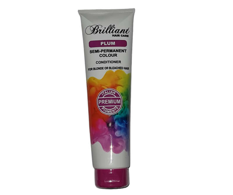 Brilliant Hair Care Premium Range - Semi Permanent Colour - Conditioner - Plum