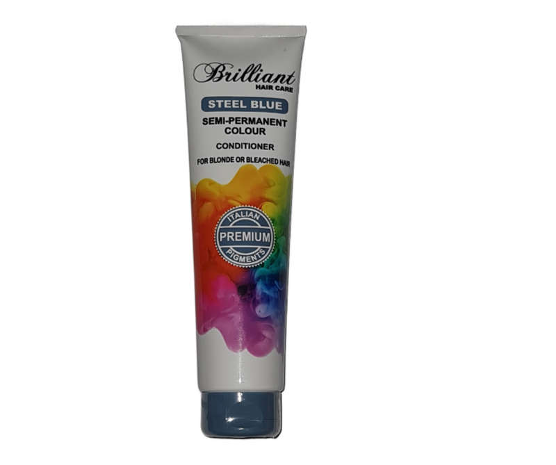 Brilliant Hair Care Premium Range - Semi Permanent Colour - Conditioner - Steel Blue