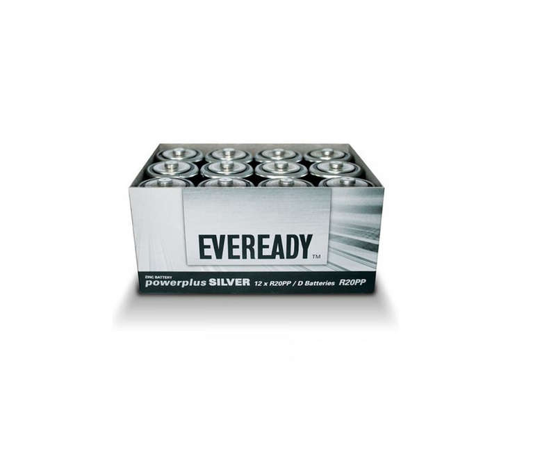 Bulk Pack 12 x Eveready Battery R20Pp D Cell ( Torch Battery)