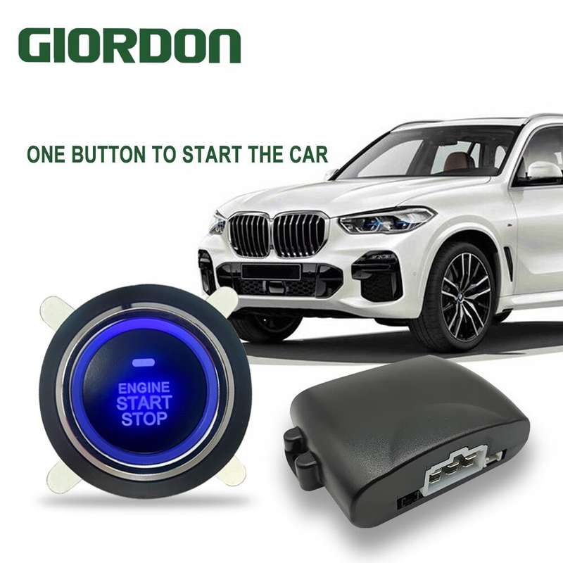 Car Alarm Start Stop Button Engine Keyless Entry System Push Button Starter Stop Auto