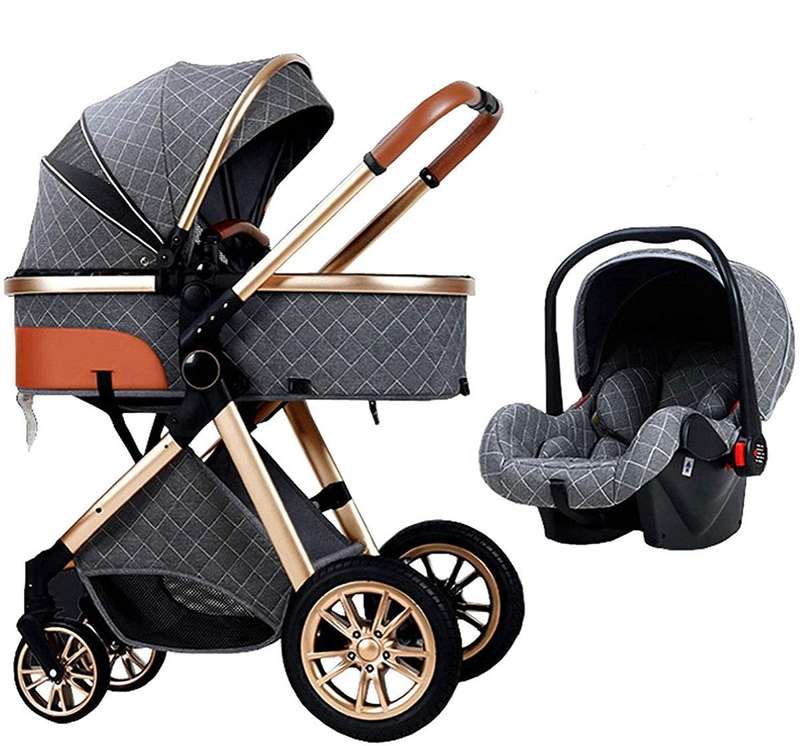 3 in 1 Baby Stroller - Grey