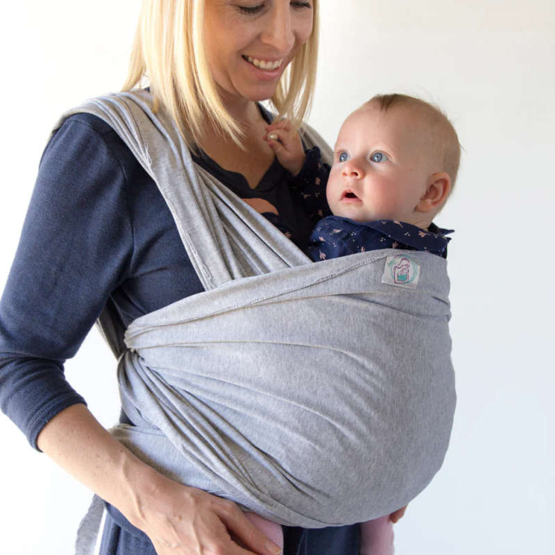 BabyWombWorld Baby Wrap Carrier - Ultra-Soft, for Newborns & Toddlers (Grey)