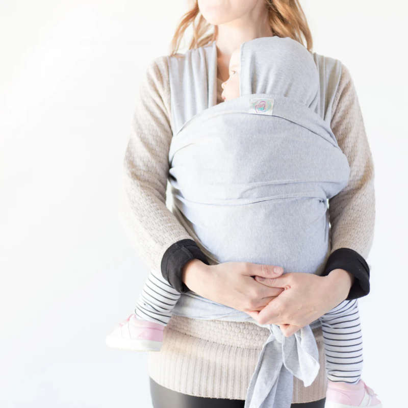 BabyWombWorld Baby Wrap Carrier - Ultra-Soft, for Newborns & Toddlers (Grey)