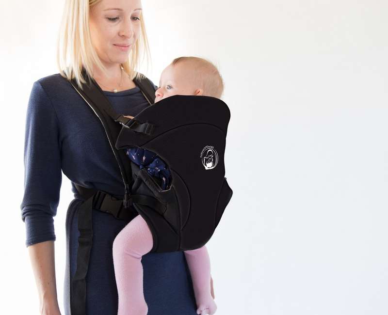 BabyWombWorld Classic Front & Back 3-in-1 Baby Carrier - Black (Demo)