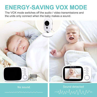 3.2" Video Baby Monitor with Audio and Night Vision