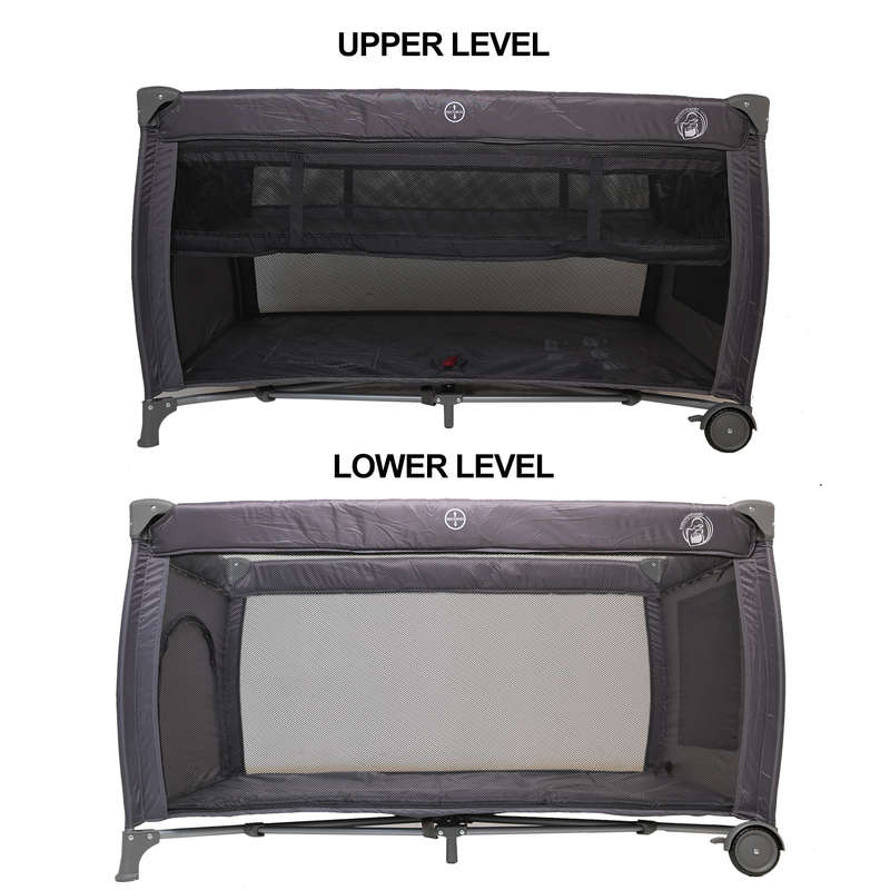Extra Length Baby Camp Cot and Travel Bed with Bassinet Inner
