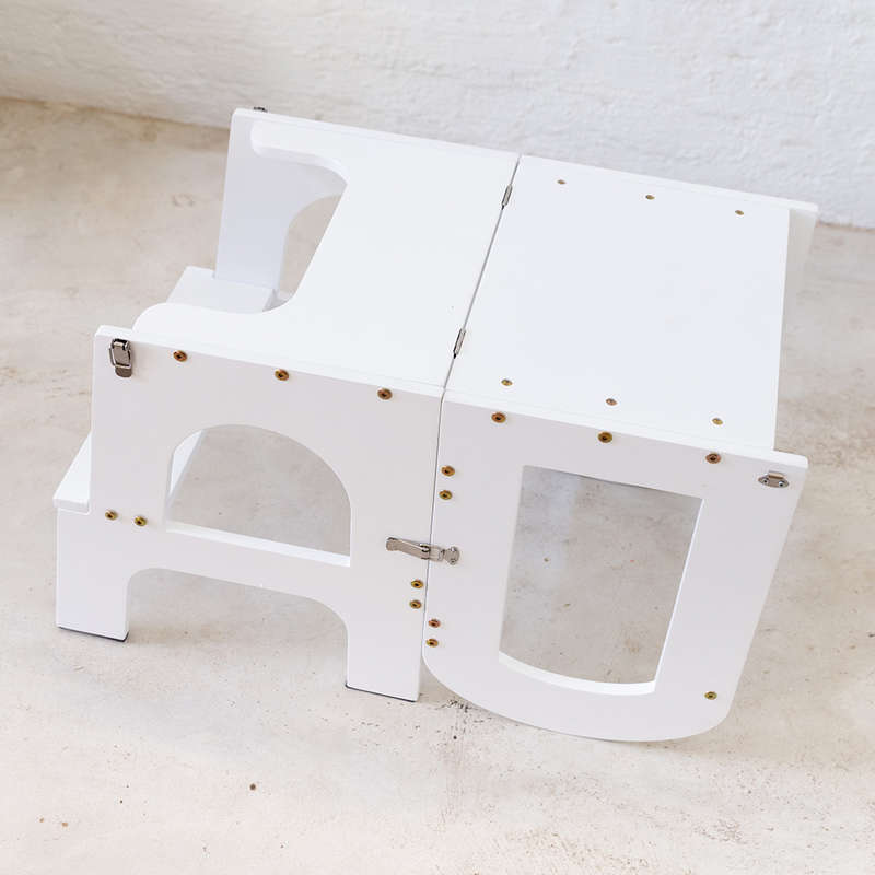 2-in-1 Toddler Learning Tower, Step Stool and Child Desk & Chair