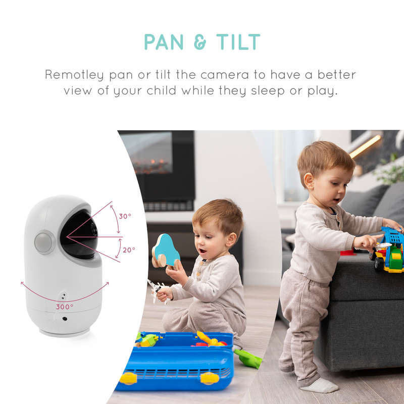BabyWombWorld 3.2 Rotating Video Baby Monitor with Audio and Night Vision