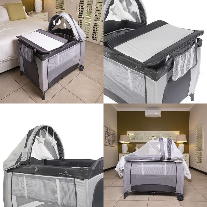 Inger Baby Camp Cot with Changing Table and Mosquito Net (Demo)