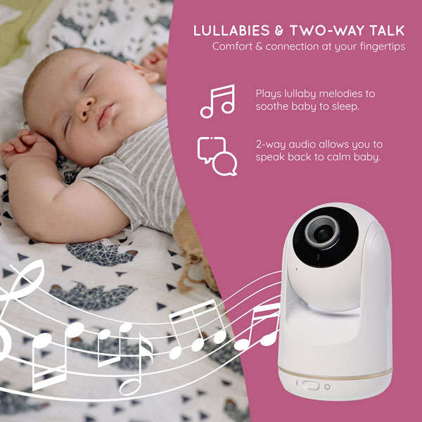 BabyWombWorld 5.1 Premium Rotating Video Baby Monitor with Audio and Night Vision
