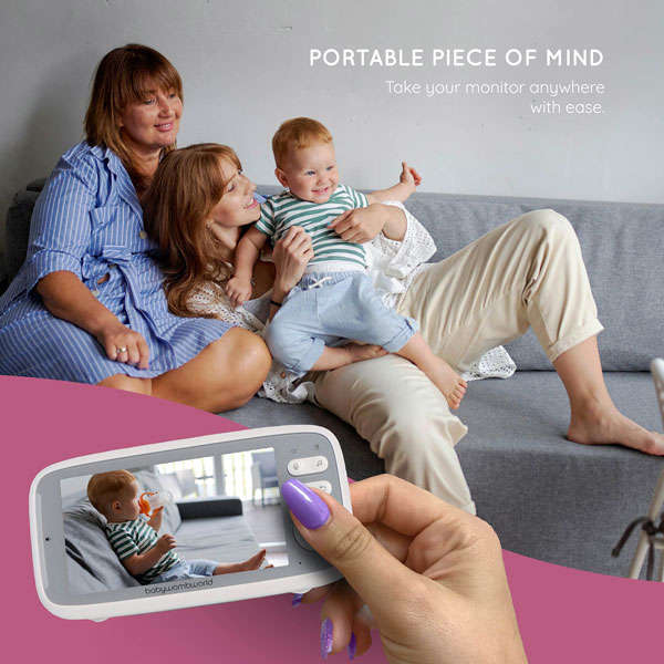 BabyWombWorld 5.1 Premium Rotating Video Baby Monitor with Audio and Night Vision