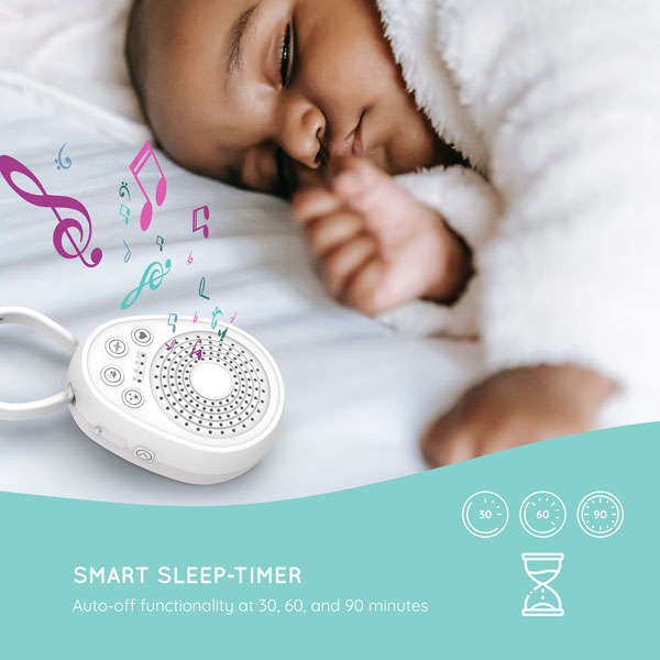 Portable White Noise and Sound Machine with Hanging Clip