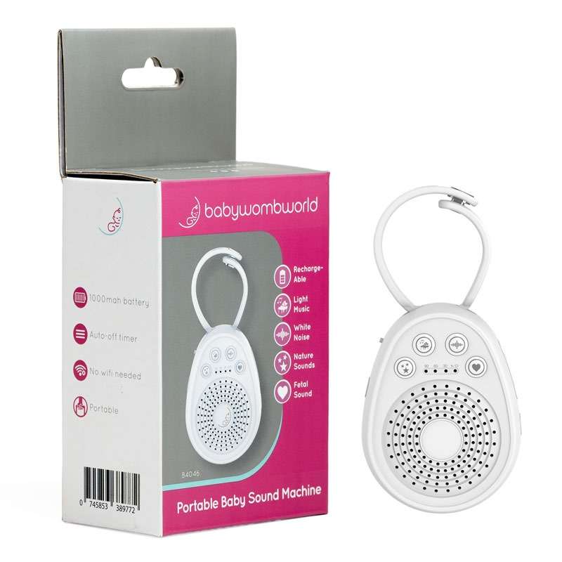 Portable White Noise and Sound Machine with Hanging Clip