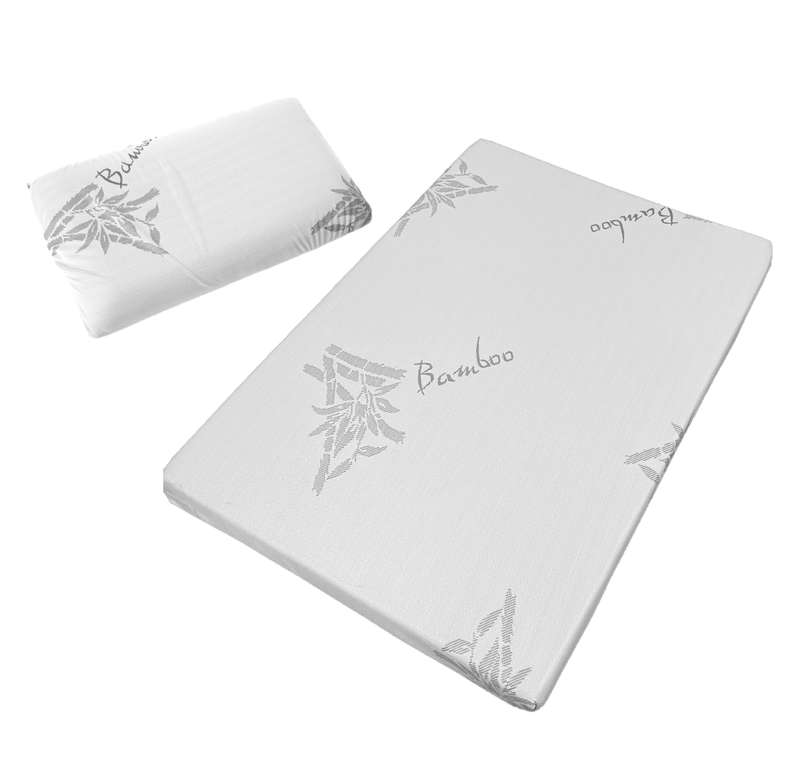 BabyWombWorld Solid Memory Kids Foam Pillow and Mattress Set