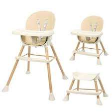 AdaptaGrow 4-in-1 Beige High Chair with Wood Grain