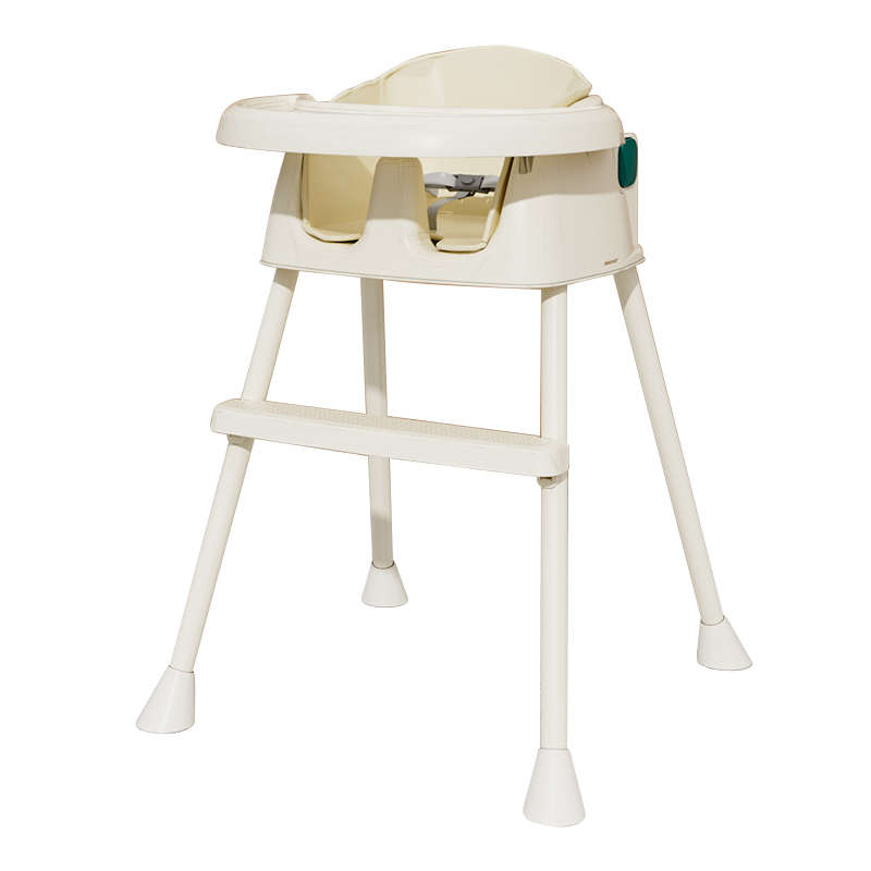 BabyWombWorld 3-in-1 Beige Convertible Baby High Chair with Wheels