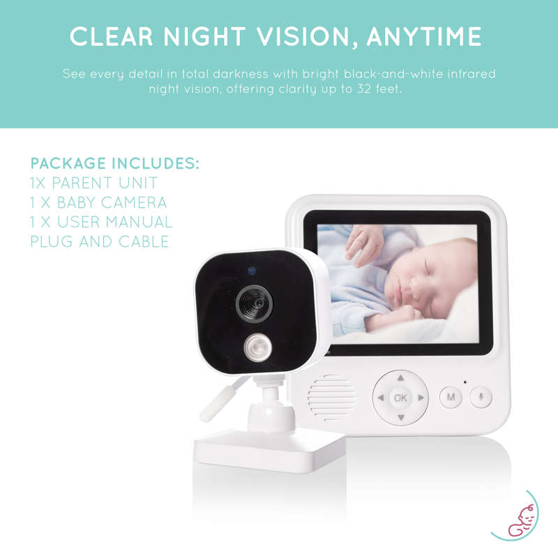 B4063 2.8 inch Compact Mini Baby Monitor with Power Saving Mode