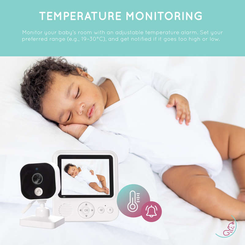 B4063 2.8 inch Compact Mini Baby Monitor with Power Saving Mode