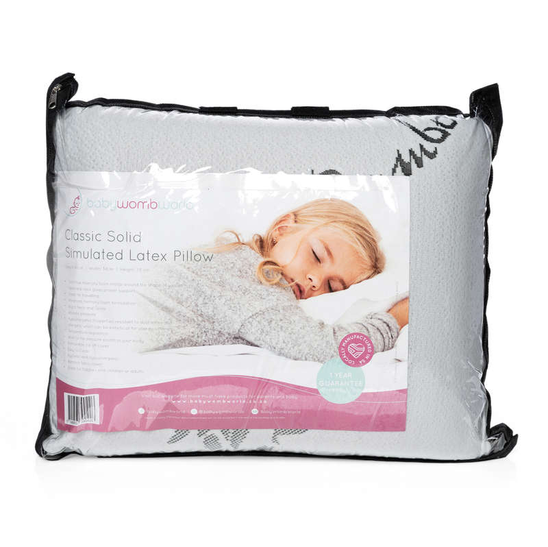 Classic Solid Latex Travel Pillow with Bamboo Cover