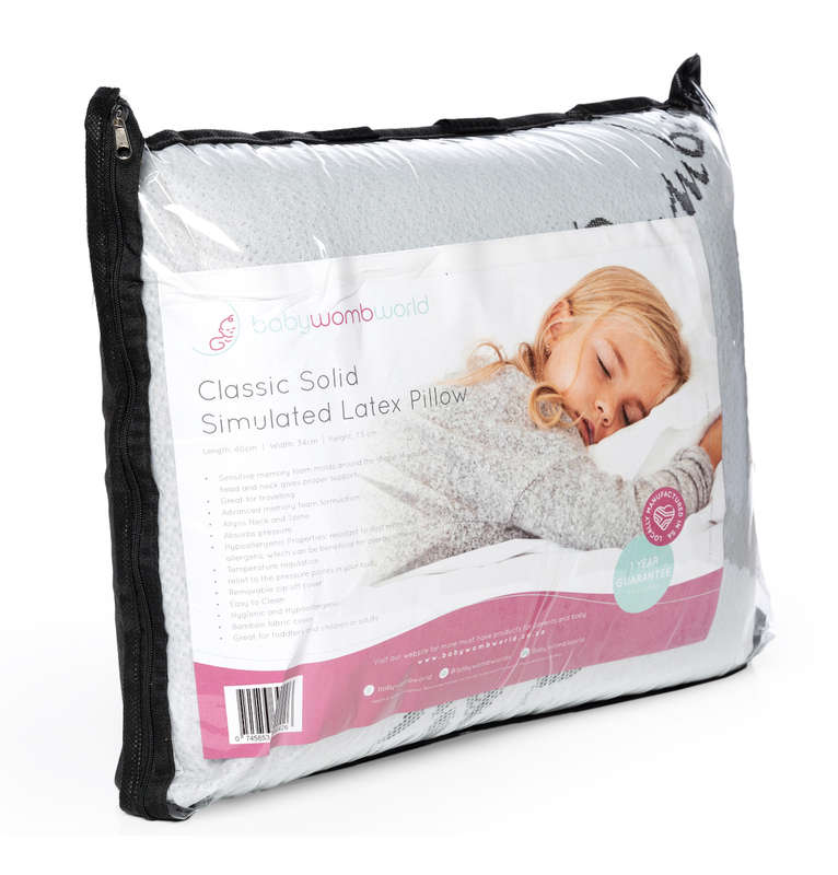 Classic Solid Latex Travel Pillow with Bamboo Cover
