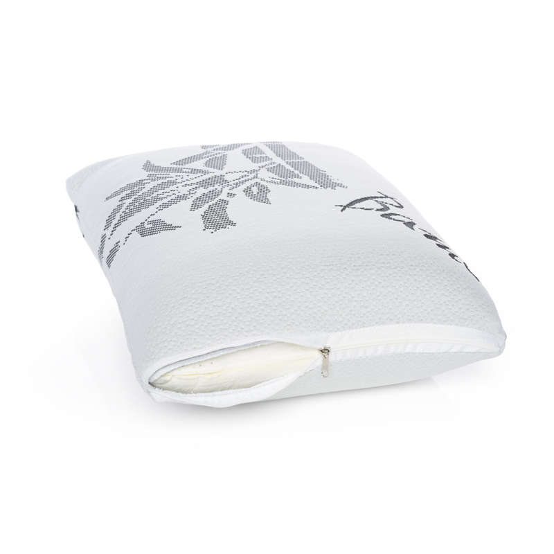 Classic Solid Latex Travel Pillow with Bamboo Cover
