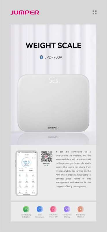 Jumper JPD-700A Bluetooth Weight scale (Demo)