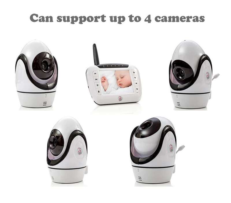 BabyWombWorld 3.5" LCD Wireless Rotating Video Baby Monitor (8036)